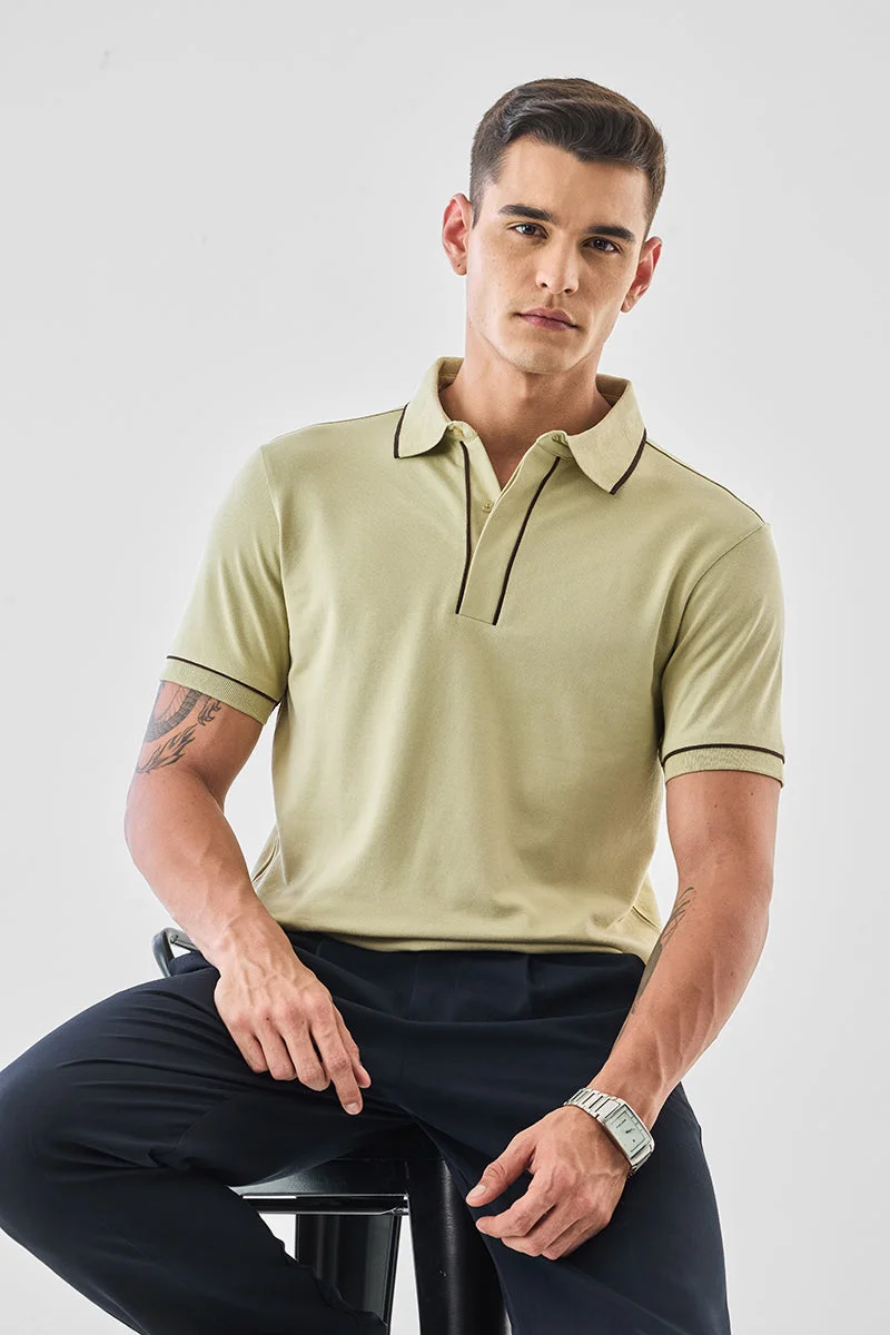 SNITCH Regular Fit Stretch Polo T-Shirt