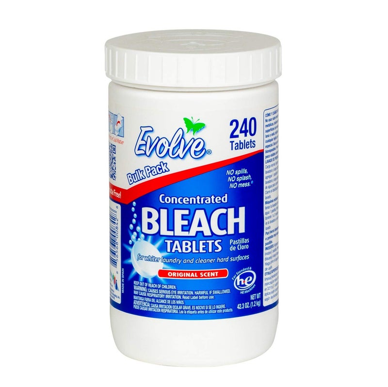 Evolve Concentrated Bleach Tablet Bulk Size 240 Tablets 1 Pack Original Scent - Image 1