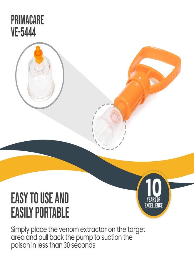 Primacare VE-5444 First Aid Venom Extractor Pump, Outdoor and Portable One-Hand Suction for Snake, Bee, Bug, Scorpion Bites and Stings Removal, Survival Poison Extraction Rescue Pump - Image 3