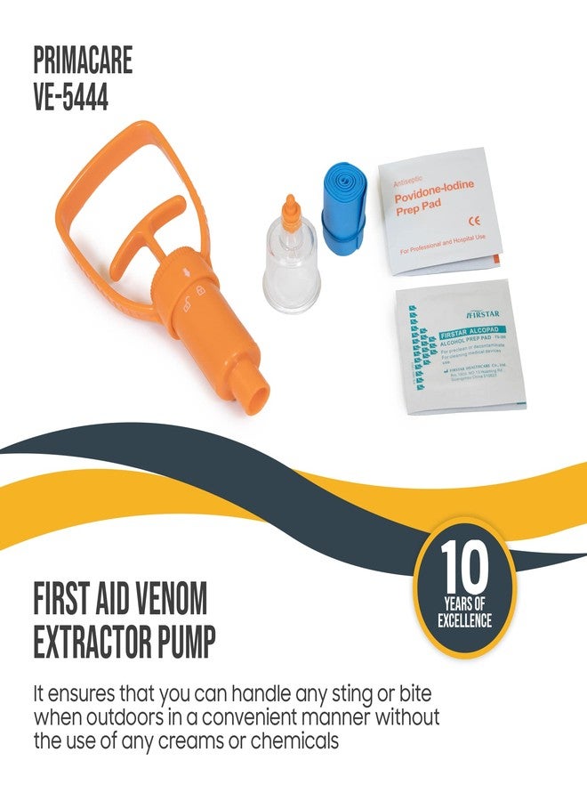 Primacare VE-5444 First Aid Venom Extractor Pump, Outdoor and Portable One-Hand Suction for Snake, Bee, Bug, Scorpion Bites and Stings Removal, Survival Poison Extraction Rescue Pump - Image 2
