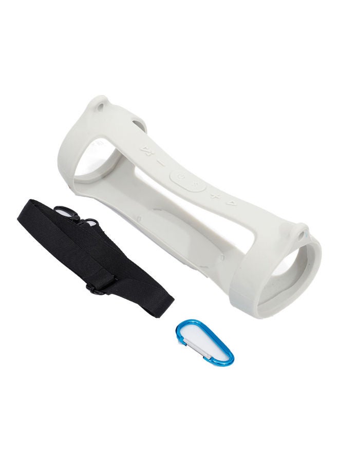 NIBEMINENT 3-Piece Bluetooth Speaker Silicone Protective Case Cover With Strap Multicolour