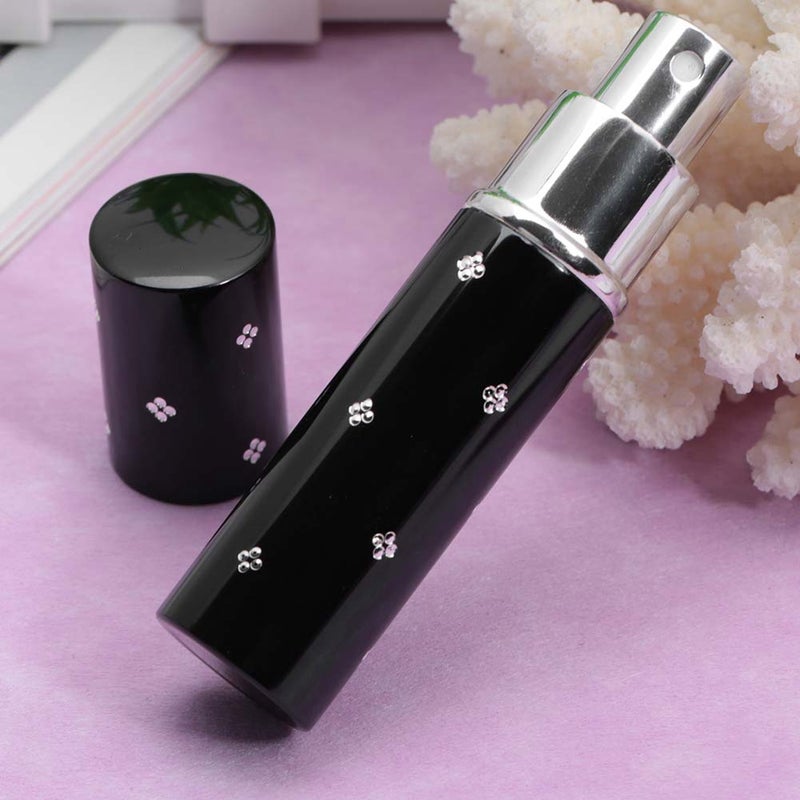 زجرة عطر ألومينيوم قابلة لإعادة تعبئة 10 ملليتر - مزجرة رذاذ عطر و لوشن خالية محمولة باللون الأسود - Image 5
