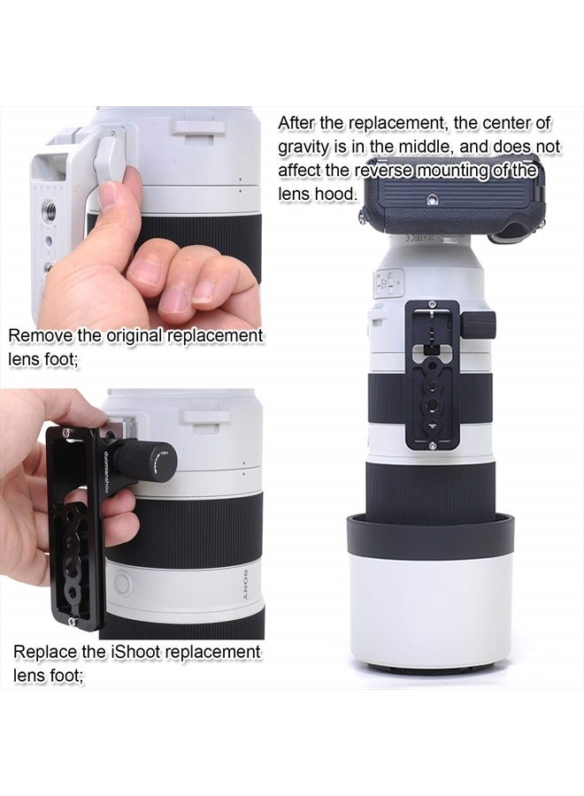 iShoot Replacement Lens Foot IS-THS260 for Sony FE 200-600mm f/5.6-6.3 G OSS Super Telephoto Zoom E-Mount Lens SEL200600G - Arca-Swiss Style - Built-in 105mm Length Quick Release Plate - Image 5