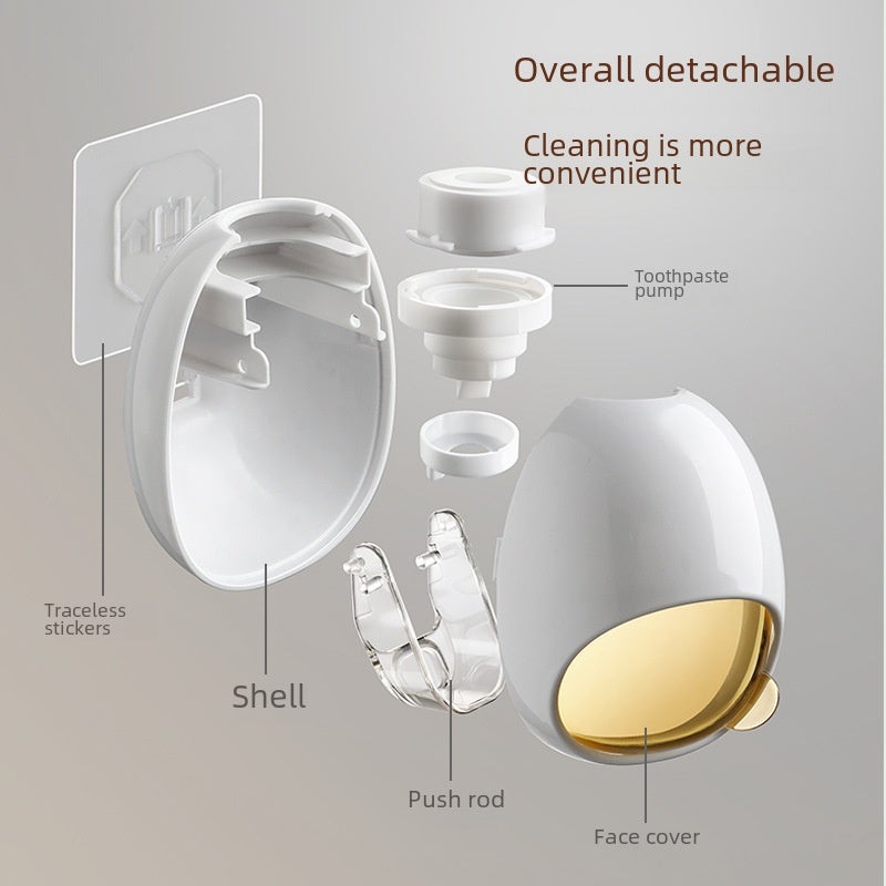 Original small Q toothpaste squeezer automatic toothpaste squeezing artifact wall-mounted household toothpaste squeezer wholesale(cochineal powder) - Image 5