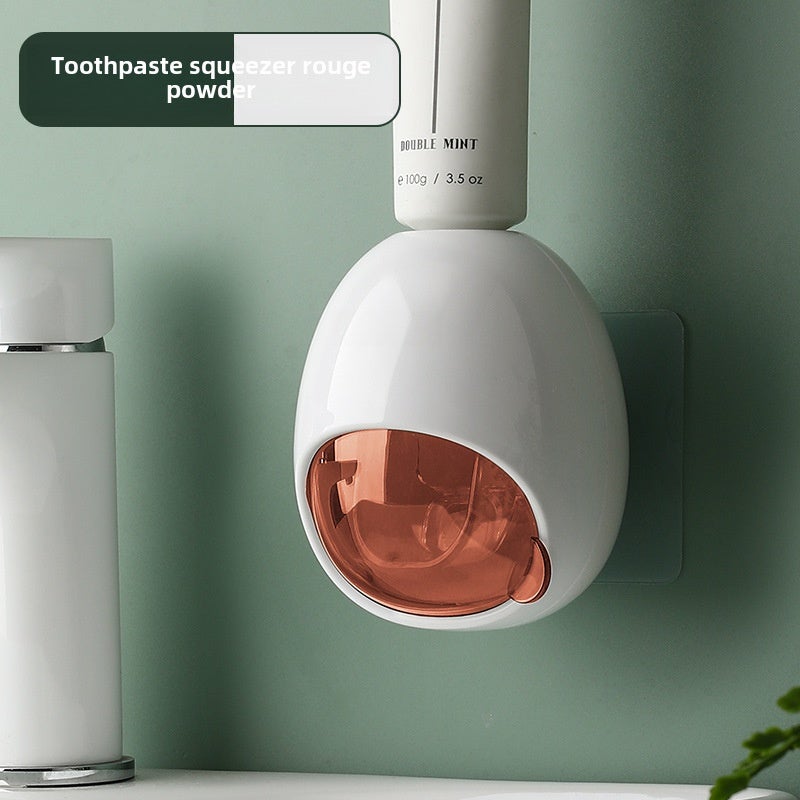Original small Q toothpaste squeezer automatic toothpaste squeezing artifact wall-mounted household toothpaste squeezer wholesale(cochineal powder) - Image 1