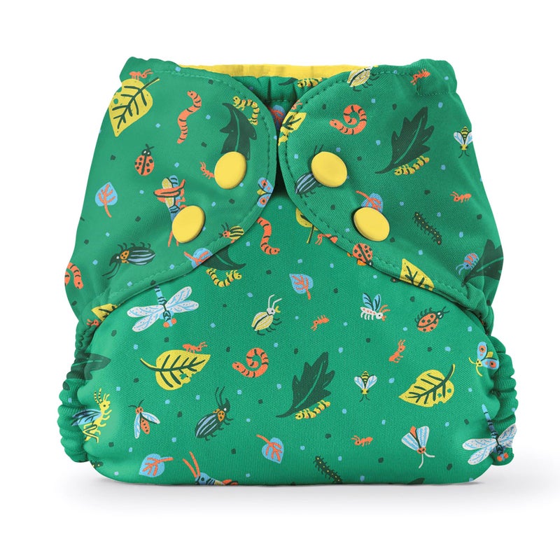 Esembly Cloth Diaper Outer, Swim Diaper, Waterproof Cloth Diaper Cover, Leak-Proof and Breathable Layer Over Prefolds, Flats or Fitteds, Reusable with Snap Closure - Size 2 (18-35lbs), Graphite - Image 1