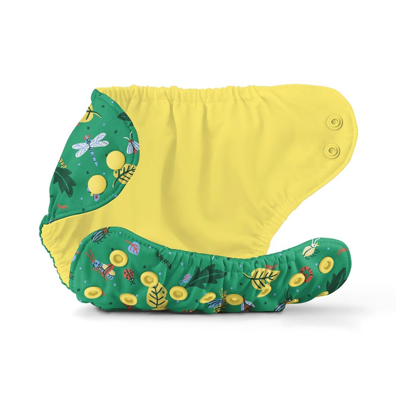 Esembly Cloth Diaper Outer, Swim Diaper, Waterproof Cloth Diaper Cover, Leak-Proof and Breathable Layer Over Prefolds, Flats or Fitteds, Reusable with Snap Closure - Size 2 (18-35lbs), Graphite - Image 4