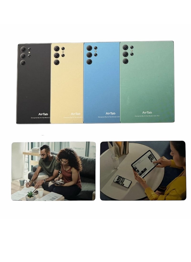 AirTab - 8 -Inch Smart Tablet U09 PRO Android 13 Tablet With 1TB Storage and 16GB RAM Quad Core Wi-Fi LTE Dual Sim with Keyboard - BLACK - Image 1