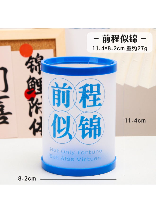 HELPS Creative Cartoon Round Folding Pen Holder Children Diy Assembly High Color Value Desktop Storage Box Stationery Prizes - Image 1