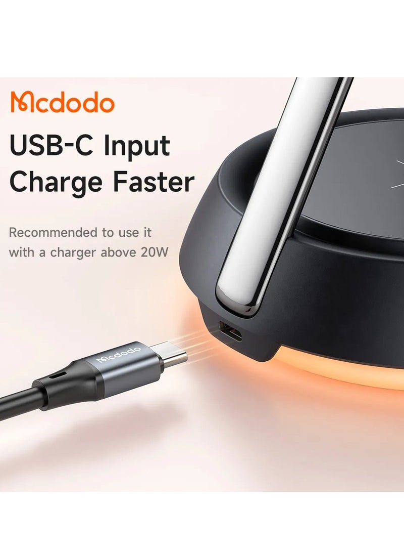 Mcdodo 3-in-1 Magnetic Wireless Charging Station with Ambient Night Light CH-4950 - Image 5