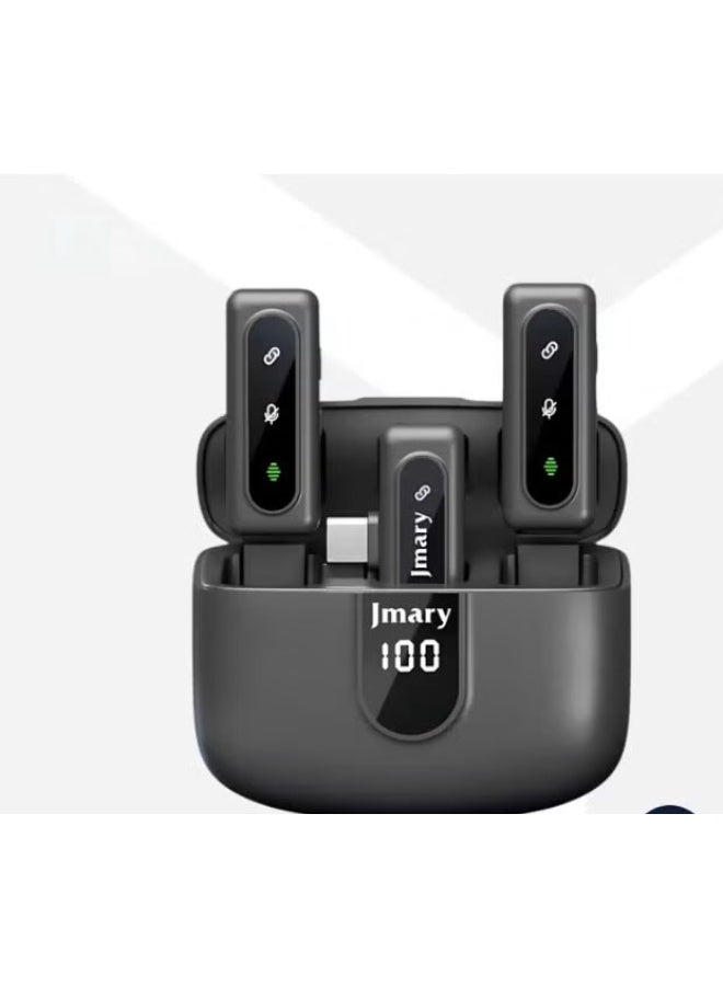 Jmary MW-17 Wireless Lavalier Microphone with Type-C Connector for Android Devices, 2.4GHz Clip-On Mic for Mobile Phones, Vlogging, Interviews, YouTube, Zoom, Live Streaming, Noise Reduction, Real-Time Audio Transmission – Plug & Play USB-C Mic - Image 1