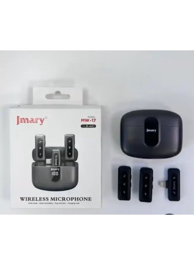 Jmary MW-17 Wireless Lavalier Microphone with Type-C Connector for Android Devices, 2.4GHz Clip-On Mic for Mobile Phones, Vlogging, Interviews, YouTube, Zoom, Live Streaming, Noise Reduction, Real-Time Audio Transmission – Plug & Play USB-C Mic - Image 2