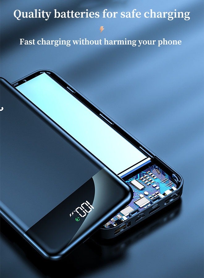 Arabest Mobile Power Bank,12000mah,20W PD QC 3.0 Fast Charging Portable Charger with Its Own Cable,Battery Pack with 4 Inputs,Compatible with Smartphones/Tablets(White)  - Image 5