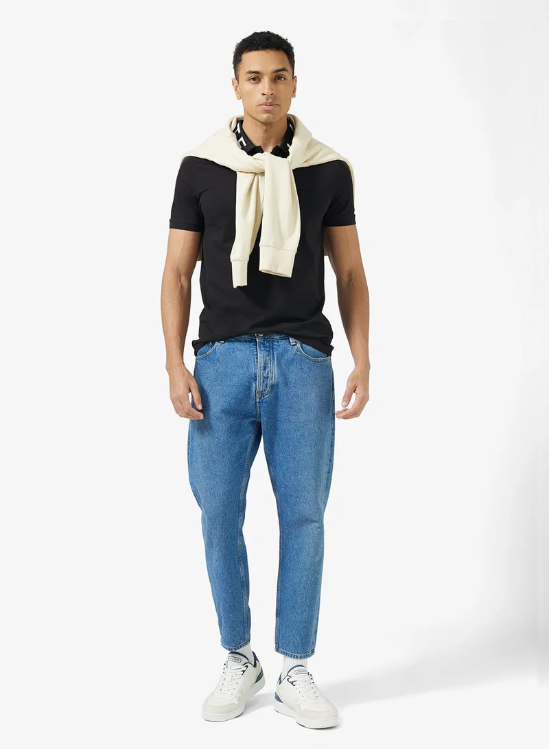 LACOSTE Jacquard Collar Stretch Polo