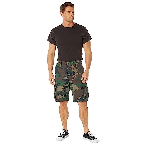 Rothco The Vintage Paratrooper Cargo Shorts,Medium, Woodland Camo - Image 4