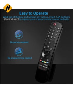 HuHa Universal for LG Magic Remote Control, Replacement for LG LED OLED LCD 4K UHD Smart TV, with Buttons for Netflix, Prime Video, Disney Plus, LG-Channels Button  - Image 4