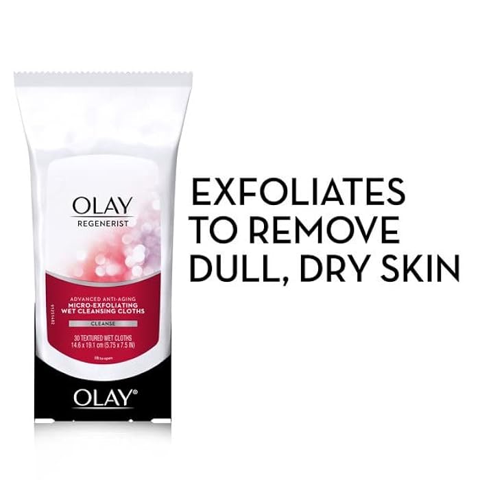 OLAY Regenerist Advanced Anti-Aging Micro-Exfoliating Cleansing Cloths 30 Each (Pack of 2) - Image 5