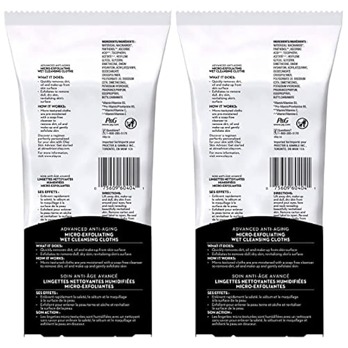 OLAY Regenerist Advanced Anti-Aging Micro-Exfoliating Cleansing Cloths 30 Each (Pack of 2) - Image 2