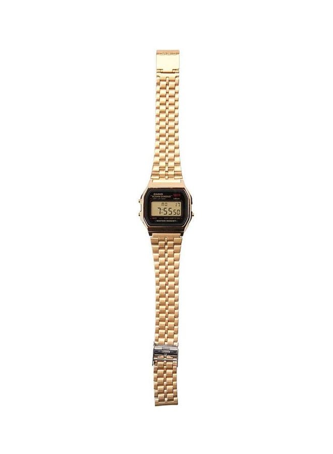CASIO Men Vintage Water Resistant Stainless Steel Digital Watch A159WGEA-1D - 37 mm - Gold - Image 4