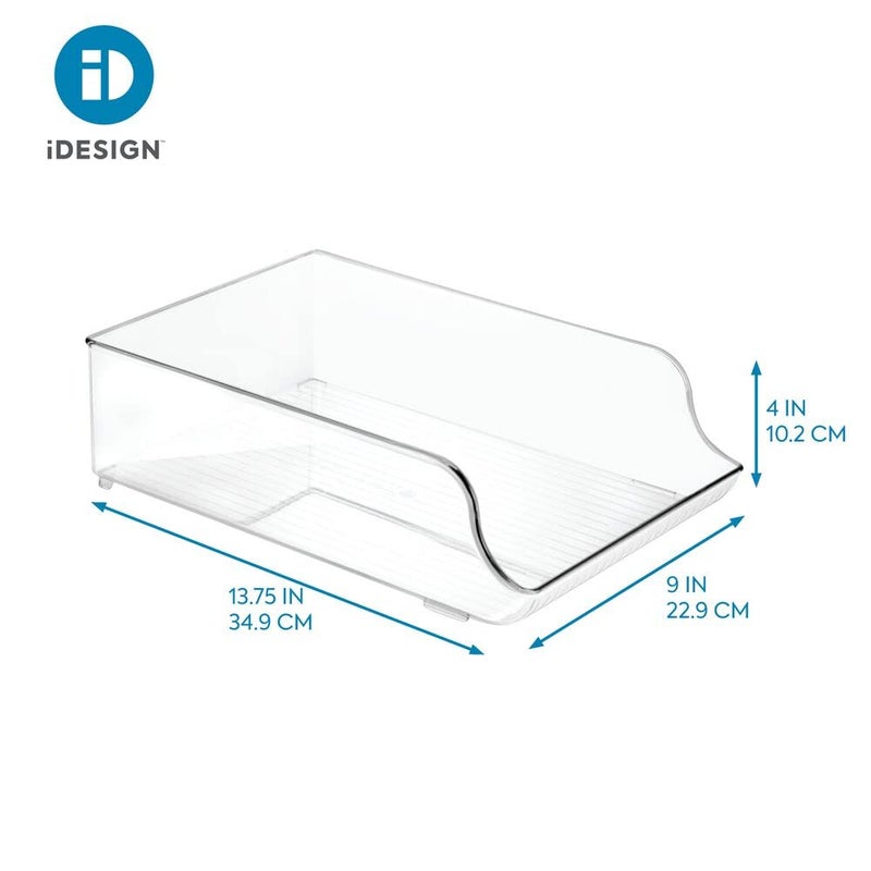 InterDesign iDesign Recycled Water Bottle Organizer Bin for Kitchen, Basement, Garage Fridge, Set of 1, Clear Plastic - Image 4