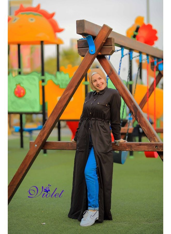 بيوريتوبيا فستان ماكسى بنى - Image 3