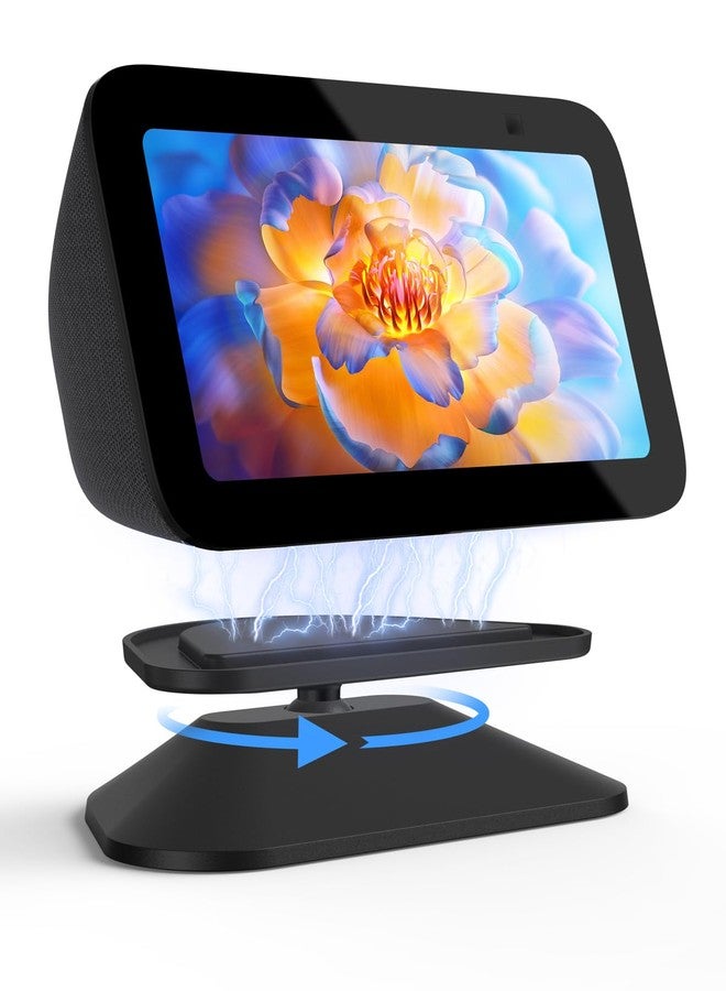 Maxonar Adjustable Stand for Ech0 Sh0w 5 3rd Gen, Tilt Swivel Stand Anti-Slip Base Strong Magnetic Compatible with Sh0w 5 Smart Display iPhone- Black - Image 1