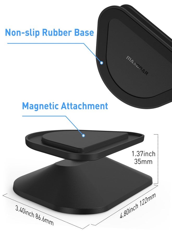 Maxonar Adjustable Stand for Ech0 Sh0w 5 3rd Gen, Tilt Swivel Stand Anti-Slip Base Strong Magnetic Compatible with Sh0w 5 Smart Display iPhone- Black - Image 3