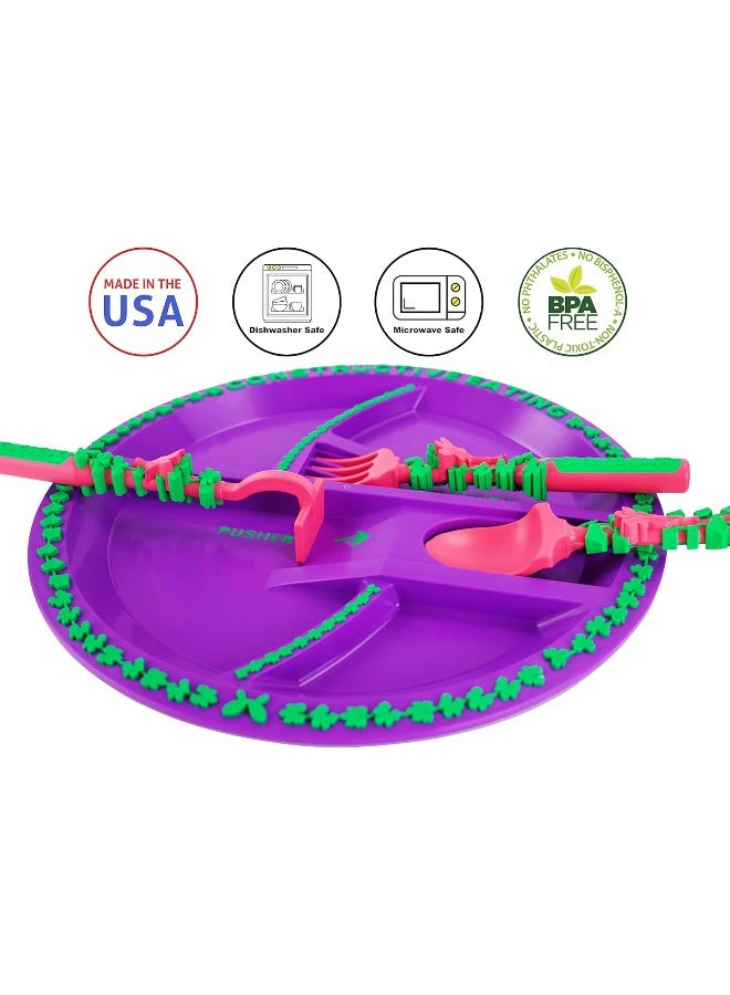 Constructive Eating Garden Fairy Utensil Set with Garden Plate - Image 5