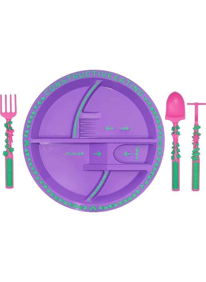 Constructive Eating Garden Fairy Utensil Set with Garden Plate - Image 3