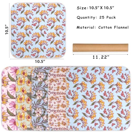 ROGITU 25 Pack Reusable Tissue Paperless Towel Roll Washable Cotton for Kitchen Towels Zero Waste Products Replacement Tissue (RT-H) - Image 2