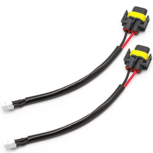 x xotic tech 2pcs H8B H9B H11B Male Sockets to H11 Female Adapter Wiring Harness Pigtail Wire LED Bulbs Extension Connector Retrofit Kit Plug and Play - Image 1