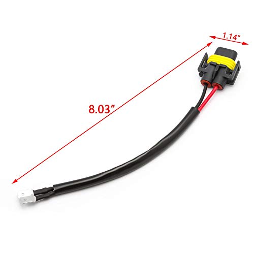 x xotic tech 2pcs H8B H9B H11B Male Sockets to H11 Female Adapter Wiring Harness Pigtail Wire LED Bulbs Extension Connector Retrofit Kit Plug and Play - Image 2