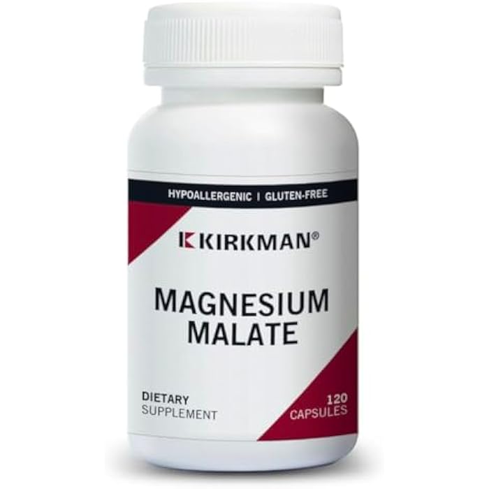 Kirkman Magnesium Malate 1000 mg - Hypoallergenic, 120 capsules - Image 1
