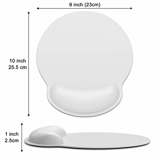 Dapesuom Ergonomic Mouse Pad with Wrist Support, Comfortable Memory Foam Wrist Rest for Easy Typing Pain Relief, Cute Computer Gaming Desktop Mouse Mat with Non-Slip Base for Laptop, Office, Gray - Image 2