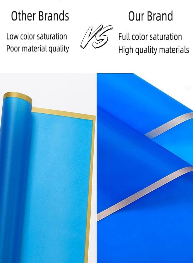Bupduq 30 Sheets 6 Cool colors Cool Flower Bouquet Wrapping Paper，Florist Supplies Waterproof Floral Bouquet Wrapping Paper Bouquet Accessorie，Flower Shop Packaging Pape for DIY Gift Wedding Birthday - Image 3