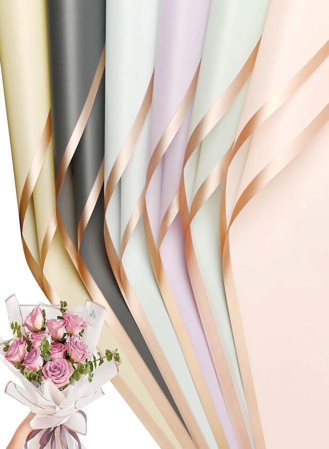 Bupduq 30 Sheets 6 Cool colors Cool Flower Bouquet Wrapping Paper，Florist Supplies Waterproof Floral Bouquet Wrapping Paper Bouquet Accessorie，Flower Shop Packaging Pape for DIY Gift Wedding Birthday - Image 1