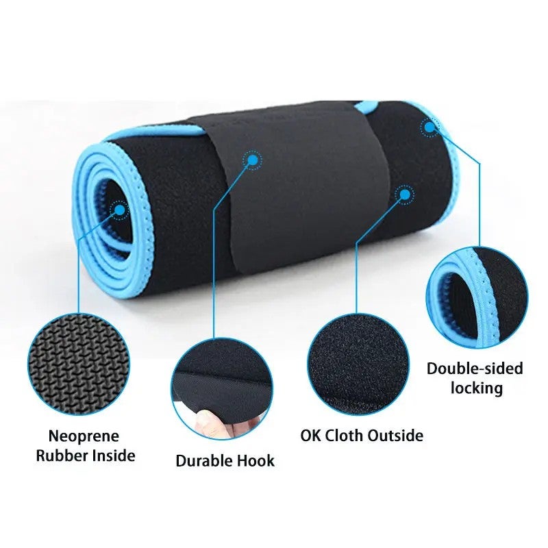 Bluejw Logo Adjustable Neoprene Sweat Waist Trimmer Belt - Waist Thigh Trimmer & Butt Lifter - Slimming Waist Trimmers for Women Workout Fitness - Image 3