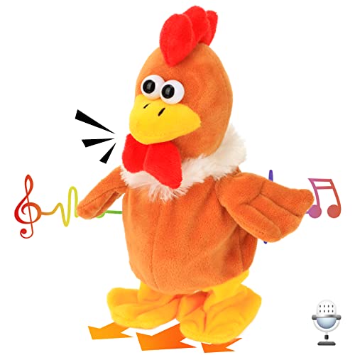 Hopearl Talking Chicken Repeats What You Say Walking Chick Electric Interactive Animated Toy Speaking Plush Buddy Gifts for Toddlers Thanksgiving Day 9 - Image 1