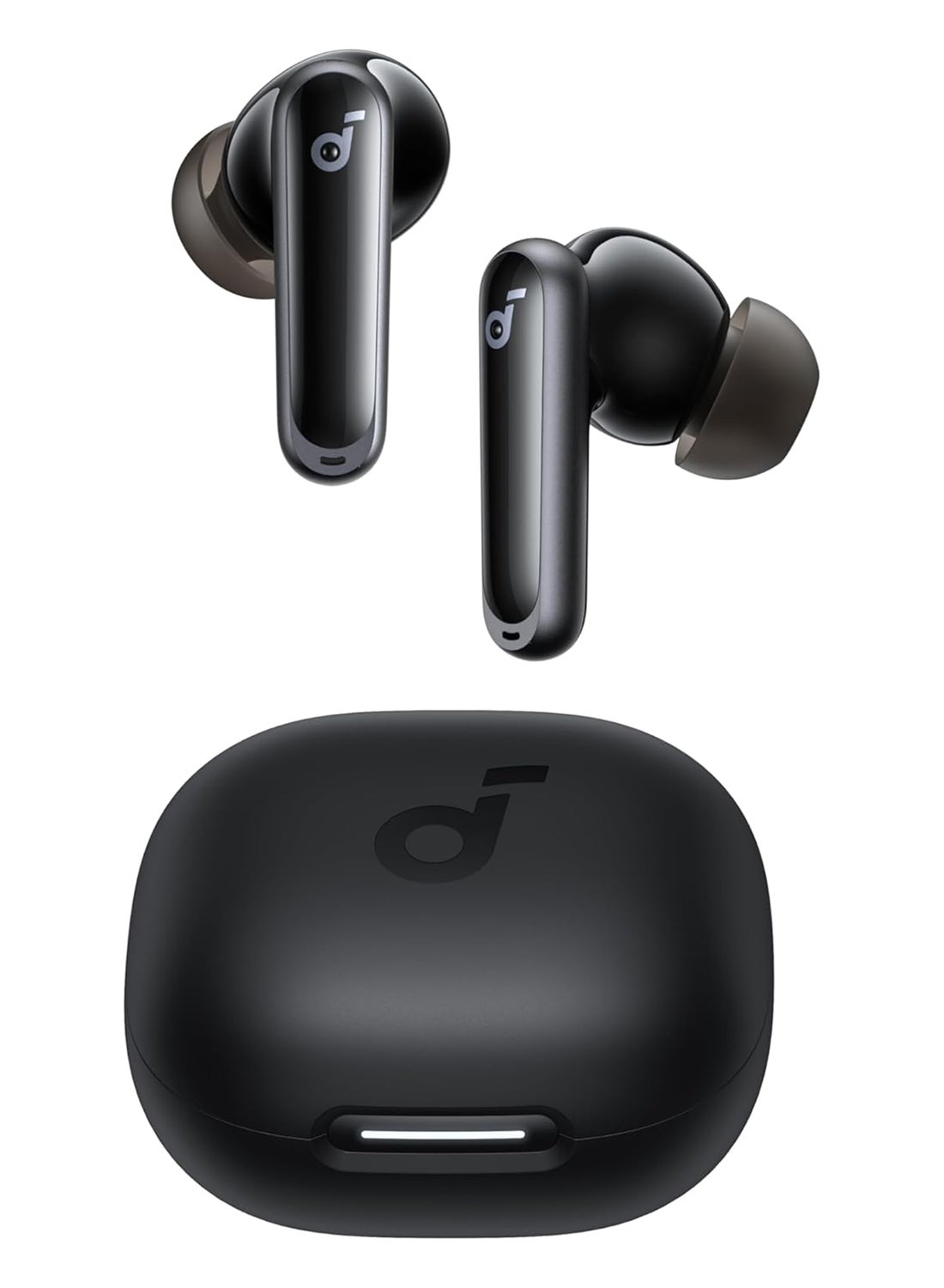 Soundcore P40i by Anker, Noise Cancelling Wireless Earbuds, Adaptive Noise Cancelling to Environments, Heavy Bass, 60H Playtime, 2-in-1 Case and Phone Stand, IPX5, Wireless Charging, Bluetooth 5.3 Black