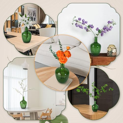 Bfttlity Clear Glass Vase Tall Farmhouse Vase for Branches Glass Vases for Centerpieces in Home Decoration (S-Green) - Image 4