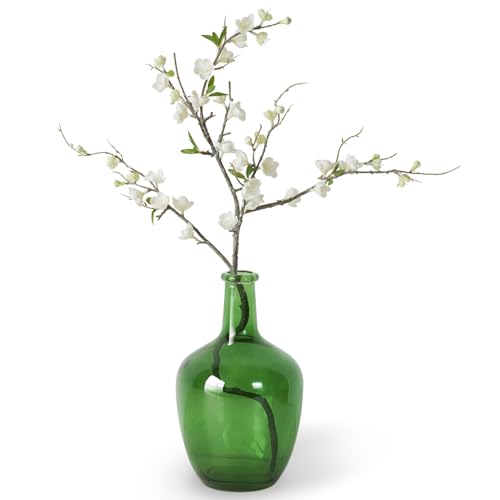Bfttlity Clear Glass Vase Tall Farmhouse Vase for Branches Glass Vases for Centerpieces in Home Decoration (S-Green) - Image 1
