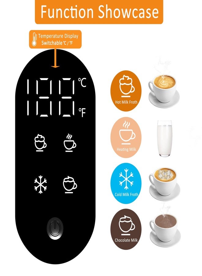 JackCao Milk Frother and Steamer, 19.9 OZ Detachable Milk Frother for Coffee with Temperature Display, 4 in 1 Large Capacity Automatic Warm and Cold Foam Maker for Coffee, Latte, Cappuccino - Image 5