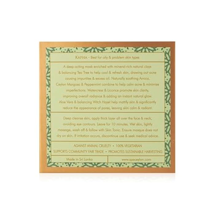 SPA CEYLON NEEM & TEA TREE Purifying Mineral Masque | cruelty-free | 100% Vegetarian | Acne-Clearing & Pore Minimizing | Best for oily & problem skin types - Image 4