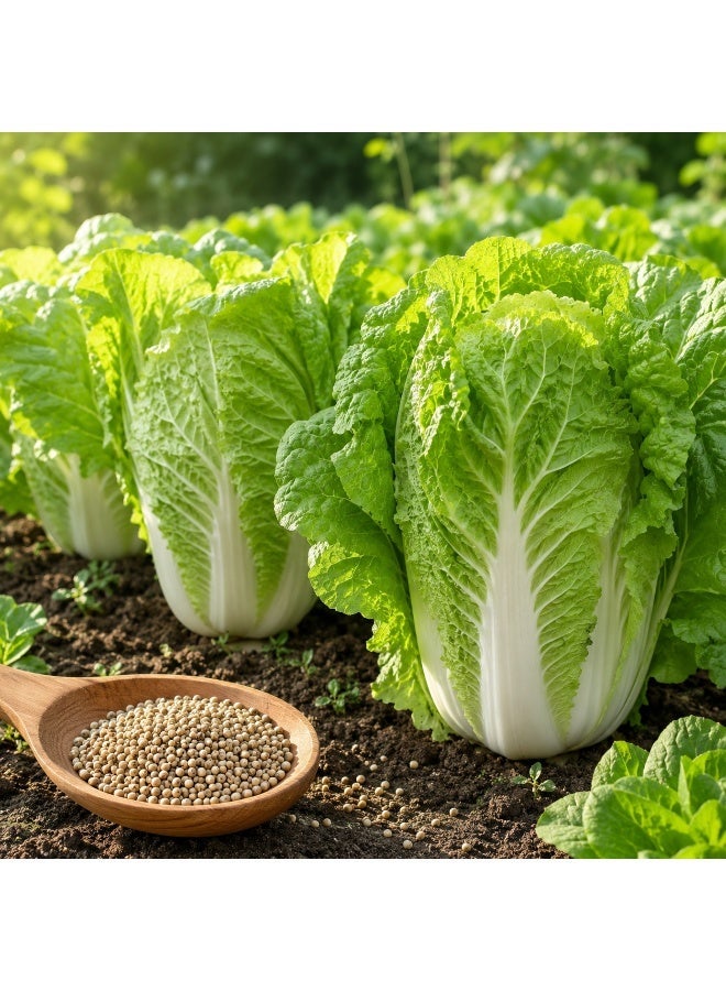 vsell24 Pack of 3- Organic Chinese Cabbage Seeds For Planting Grow Cabbage At Home NON GMO Vegetable Seeds With 98% Cleaness, 95% Purity, 80% Germination Rate 10g - Image 2