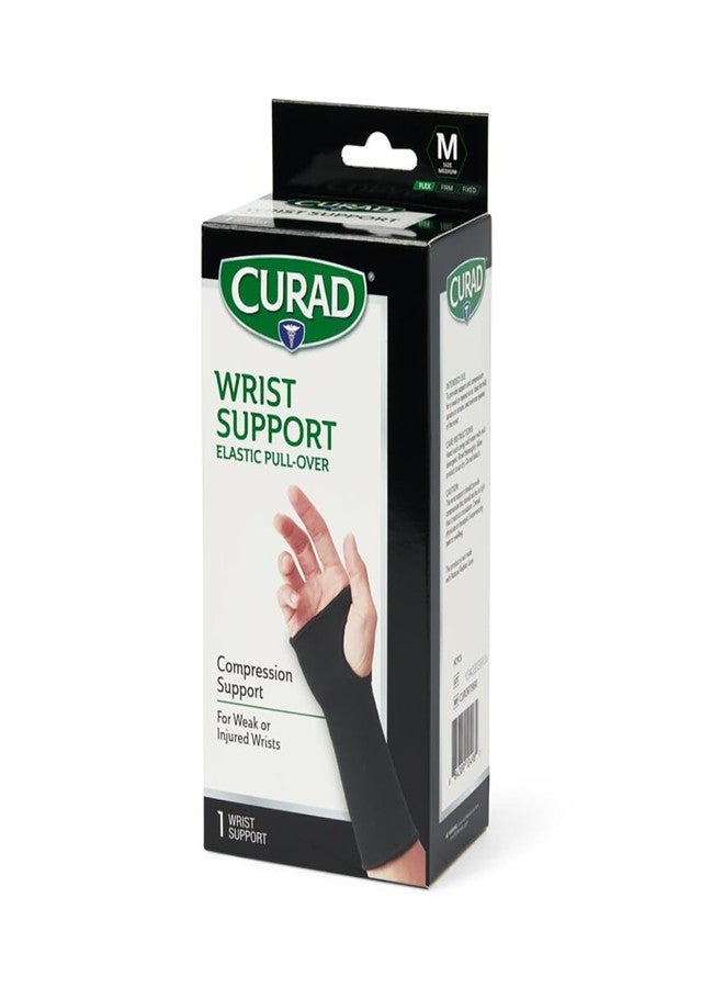 كيوراد دعامة معصم مرنة من CURAD، دعامة رياضية للمعصم مناسبة للياقة البدنية، ورفع الأثقال، والتهاب الأوتار، والتهاب مفصل النفق الرسغي، وتسكين الألم - يمكن ارتداؤها في أي مكان، أسود، متوسط - Image 3
