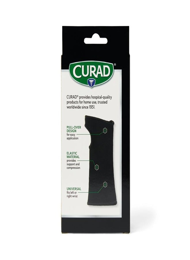 كيوراد دعامة معصم مرنة من CURAD، دعامة رياضية للمعصم مناسبة للياقة البدنية، ورفع الأثقال، والتهاب الأوتار، والتهاب مفصل النفق الرسغي، وتسكين الألم - يمكن ارتداؤها في أي مكان، أسود، متوسط - Image 2