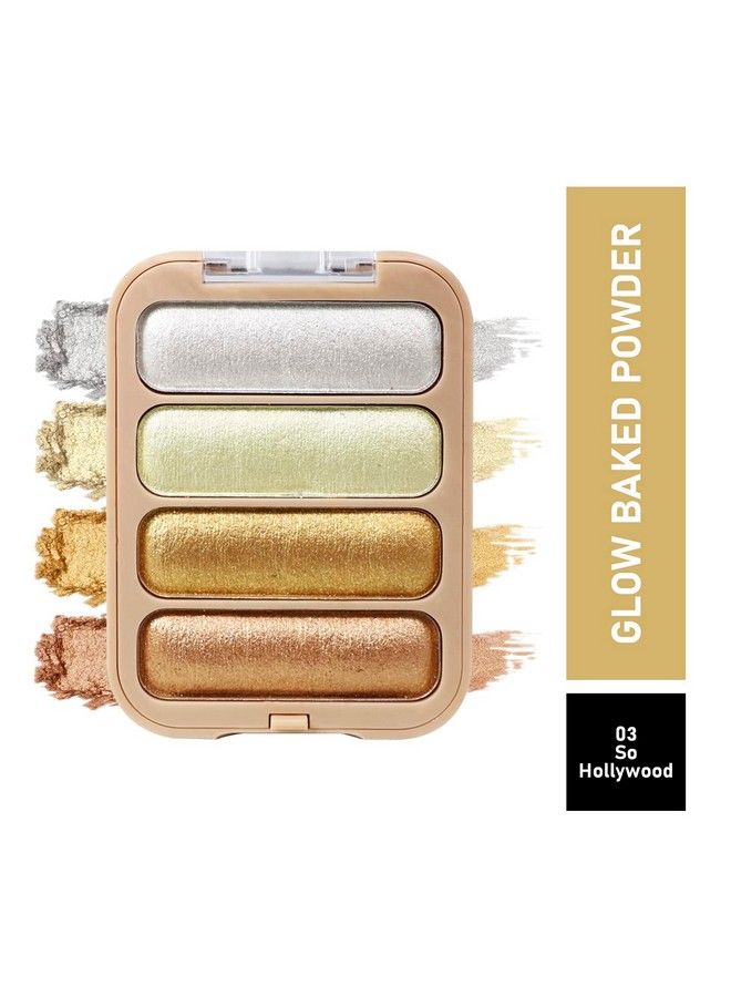 Half N half Glow Baked Highlighter Powder 03 Hollywood (8Gm) - Image 3