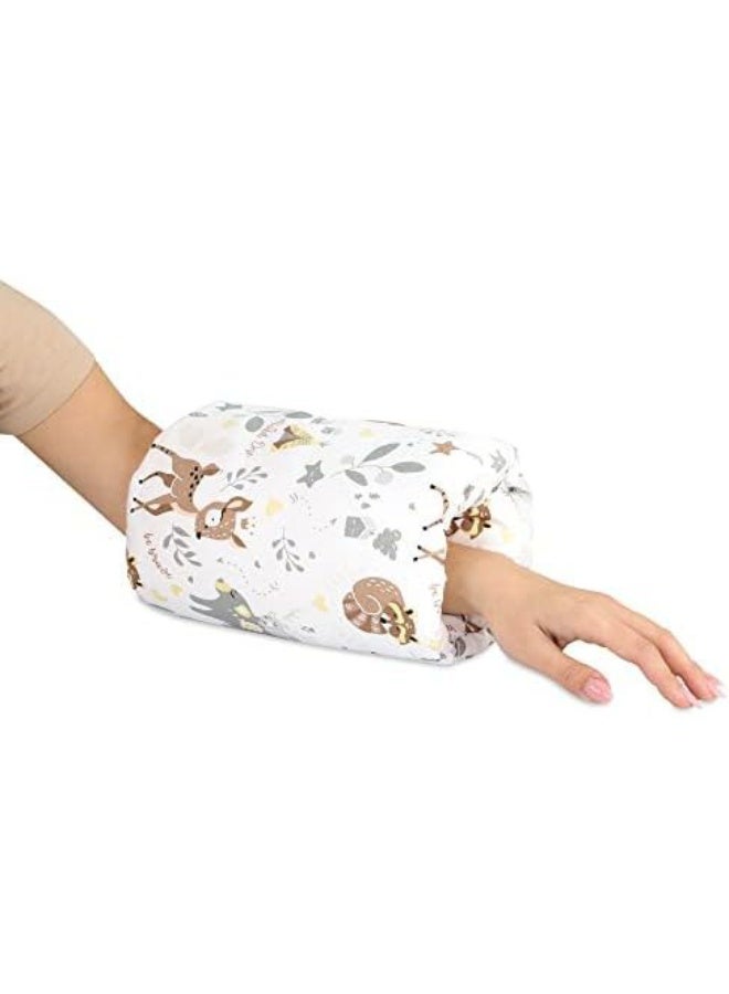 Portable Mini Arm Nursing Pillow (20cm) - Soft Cotton Feeding Support for Breastfeeding & Bottle Feeding - Travel Friendly - Image 1