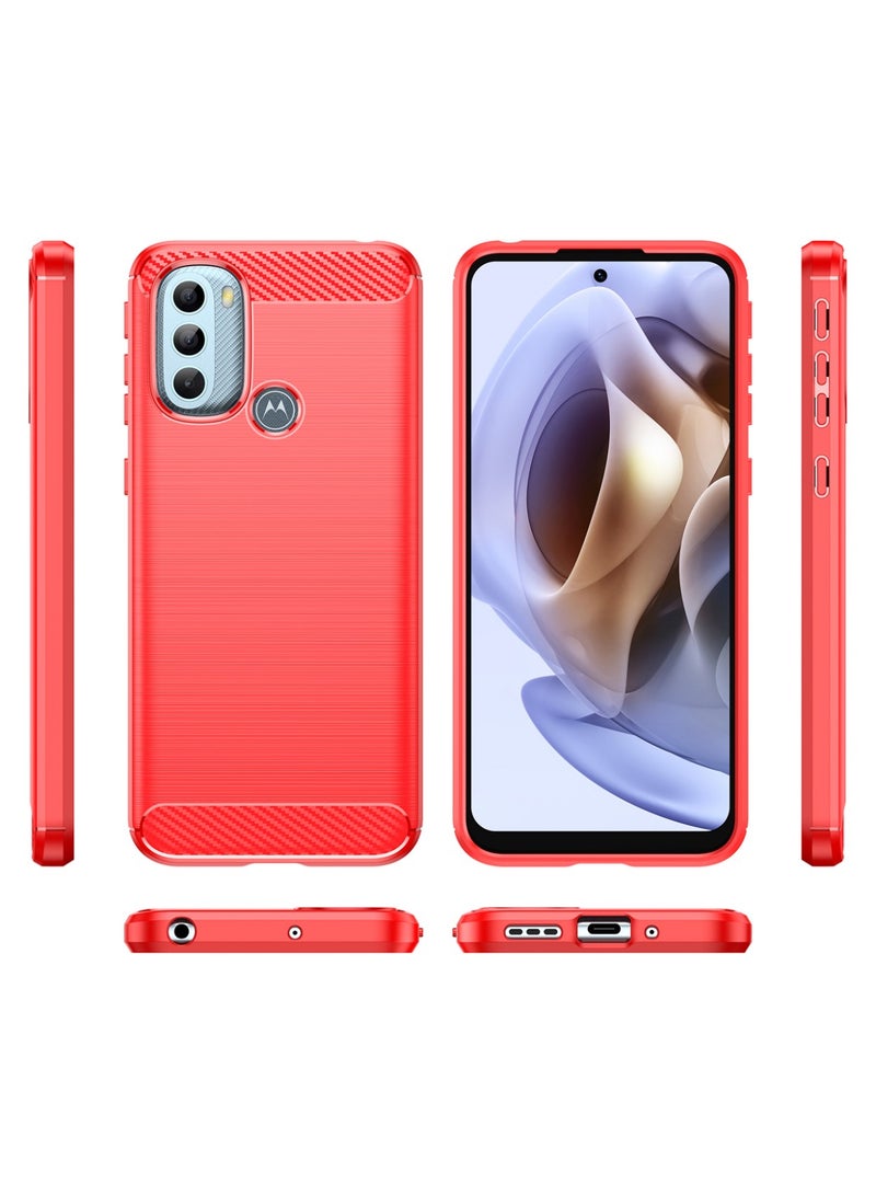 Shockproof Protective Phone Case for Motorola Moto G60s Red - Image 1