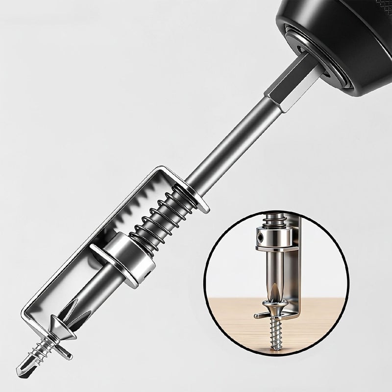 Spring Loaded Screw Holder Bit 1 Set Anti Drop Single Hand Operation Tool for Electricians Mechanics DIY Home Repair Universal - Image 2
